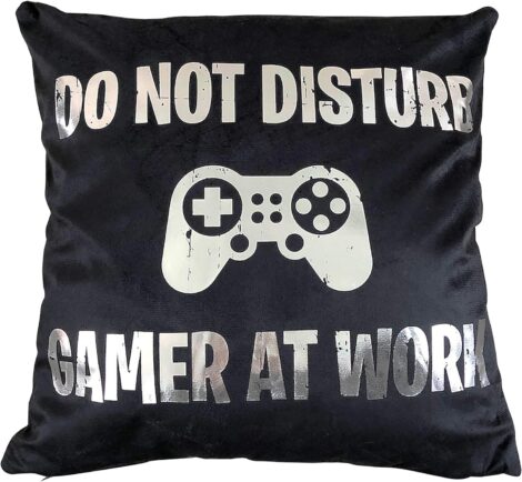 Sass Do Not Disturb Gamer Cushion Cover – Perfect for Gaming Fan Gifts.