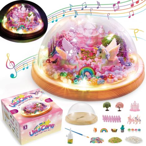 Hapray Unicorn DIY Night Light Kit: Ideal Art and Crafts Gift for Kids 5-12.