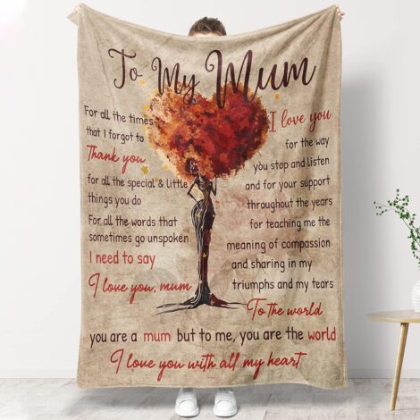 Blumuze Personalized Mum Fleece Blanket – Thoughtful gifts for Mum’s special occasions.