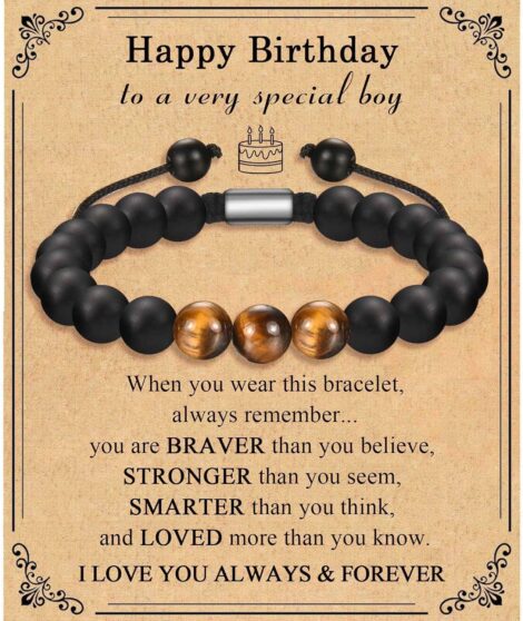 TEVOP’s Tiger Eye Stone Bracelet: Perfect Birthday Gift Ideas for Men of All Ages.