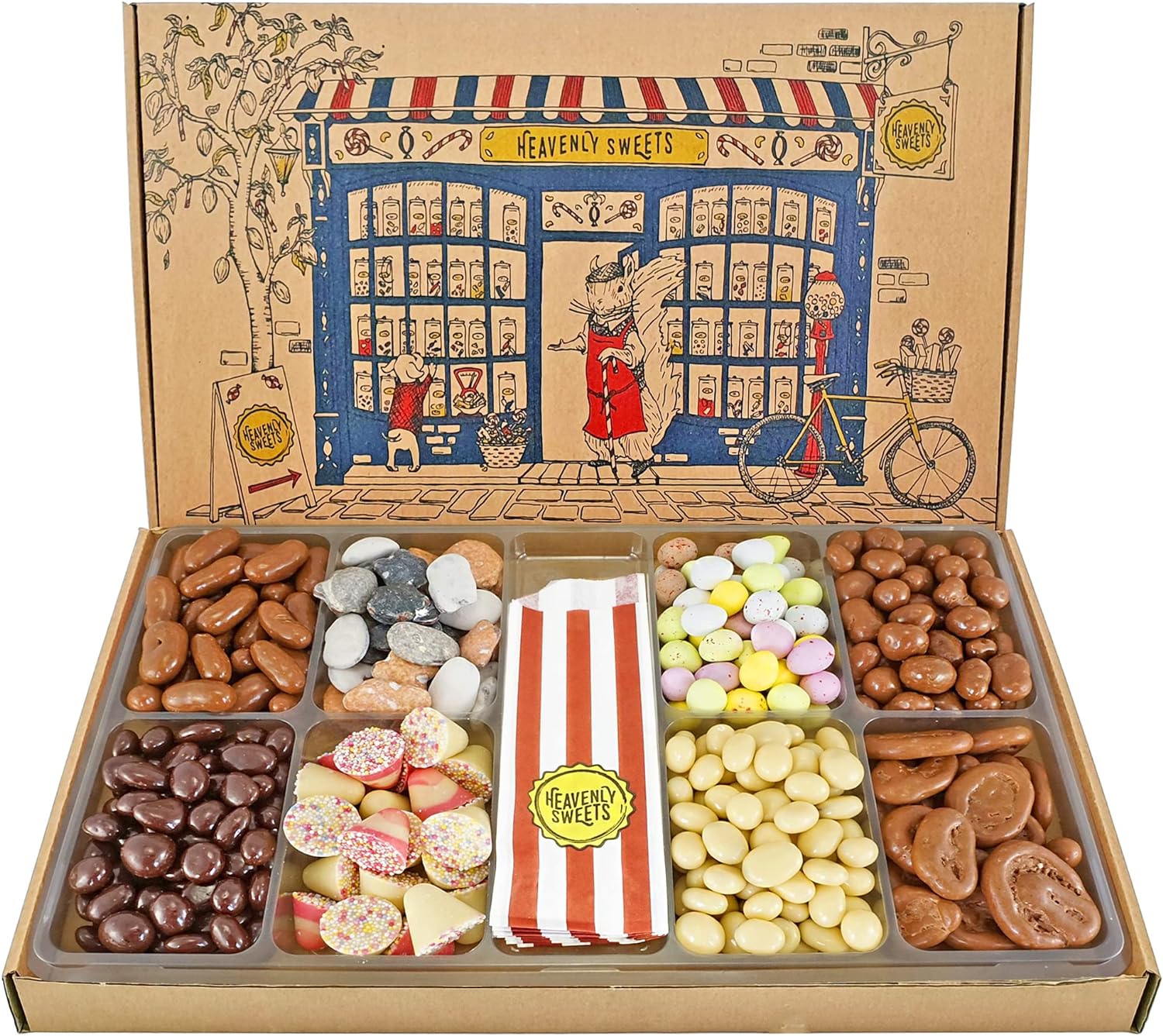 Heavenly Sweets - Extra Large Luxury Chocolate Gift Box 1.2KG - Retro Chocolate Box Gift Hamper - Chocolate Selection - Birthday, Chocolate Gifts for Him Her, Chocolate Hamper Christmas Gifts for Him