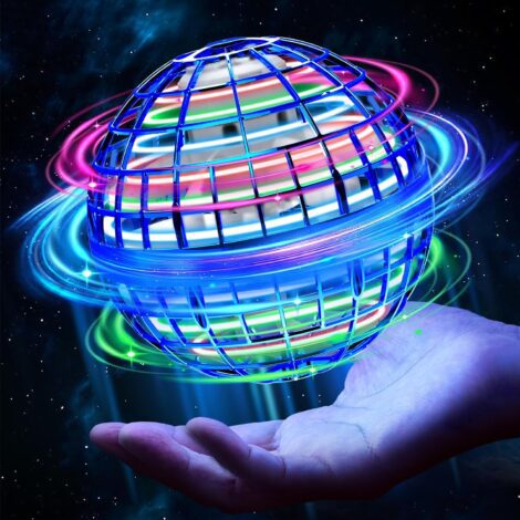 Hover Ball Toy, LED Light-up Hand Controlled Flying Orb for Boys and Girls, Kids Gift