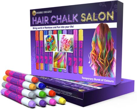 Desire Deluxe Hair Chalk: 10 Colorful, Washable Pens – Perfect Birthday Gift for Girls!