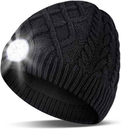 Men’s Fishing Beanie Hat with Rechargeable Light – Perfect Christmas Stocking Filler for Outdoor Enthusiasts