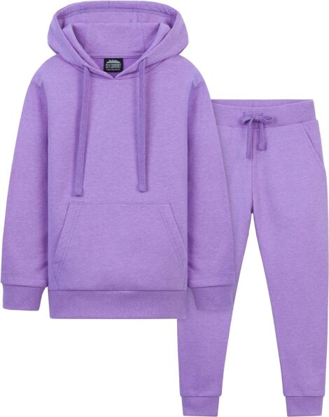 Neon Hoodie and Jogging Bottoms Set for Girls, 5-15 years.