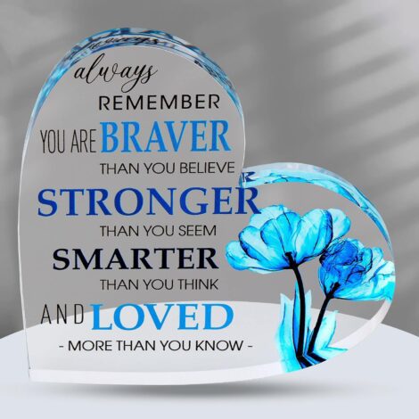 Motivational Acrylic Hearts with Heartwarming Messages – Inspirational Women & Men Gifts.