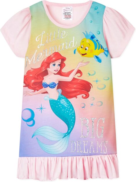 Disney Princess Girls Nightdress: Soft, Breathable PJs inspired by Frozen, Lion King, and The Little Mermaid.