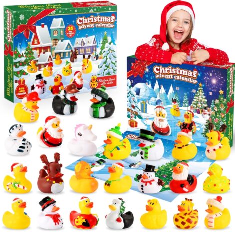 Gralal 2023 Kids Advent Calendar: Rubber Duck Bath Toys – Christmas Countdown & Gifts for Kids