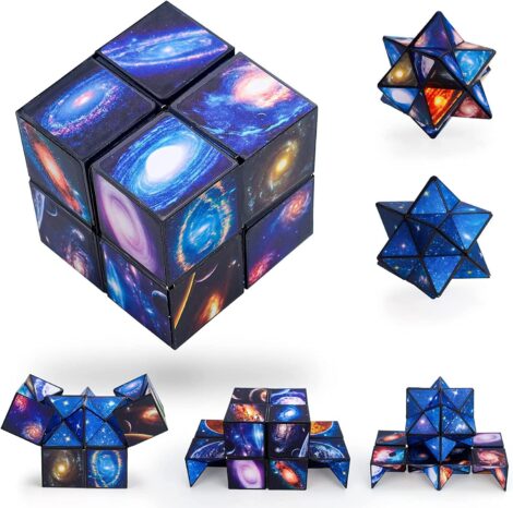 RIKONDA 2-in-1 Star Sky Infinity Cube – Fun Educational Gift for Kids and Adults