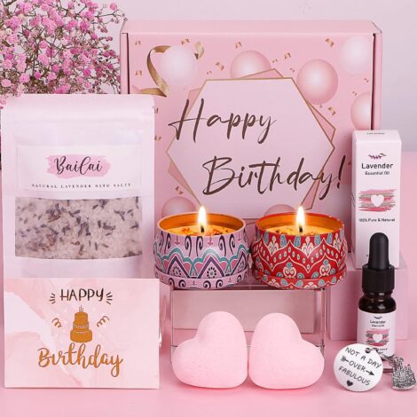 Women’s Birthday Pamper Gifts: Unique Self Care Package with Spa Set, Perfect Present for Her