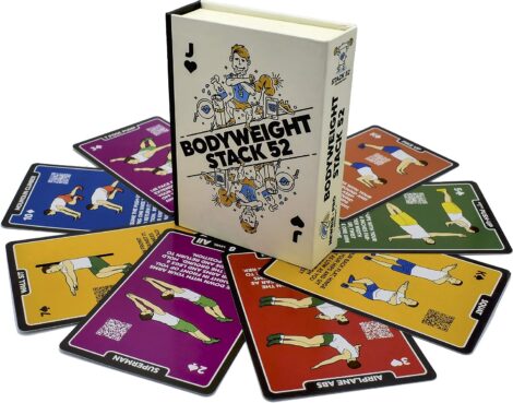 Stack 52 Exercise Cards: Cardio-Strength Game. By Military Expert. Includes Videos. No Equipment, Fat Burn, Muscle Growth.