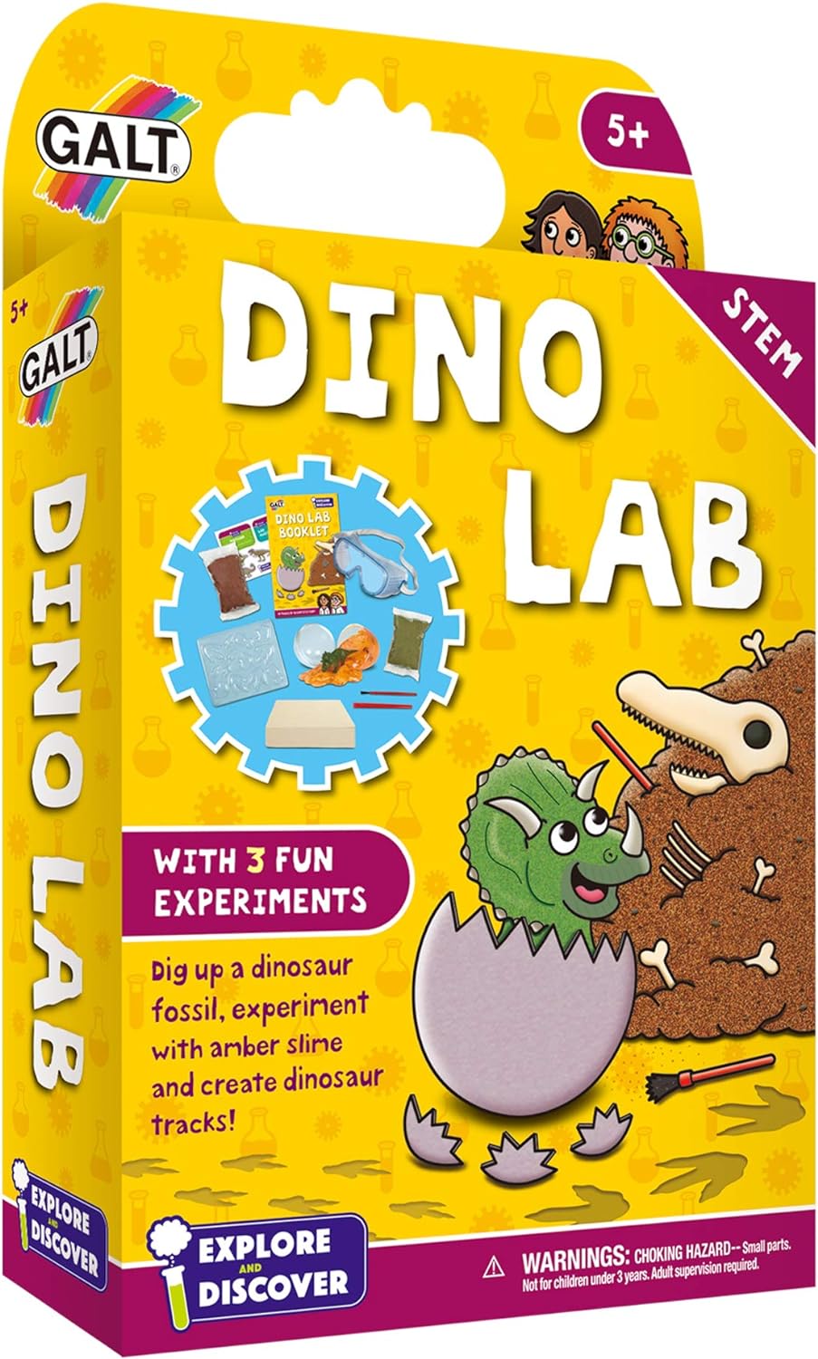 Galt, Dino Lab, Science Kit for Kids, Ages 5 Years Plus