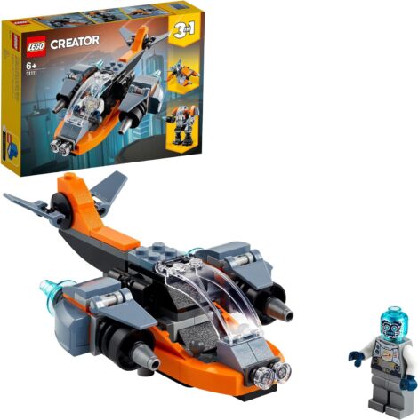 LEGO 31111 Creator 3 in 1 Cyber Drone Space Toys: Building Set for 6+ Year Old Kids