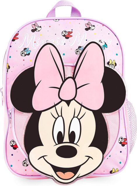 Minnie Mouse Marie Backpack: Disney Travel Bag for Kids with Water Bottle Pocket, Cute Gift.