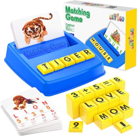 faentwc Educational Toys for 3-6 Year Old Boys & Girls, Matching Letter Games, Birthday & Easter Gifts.