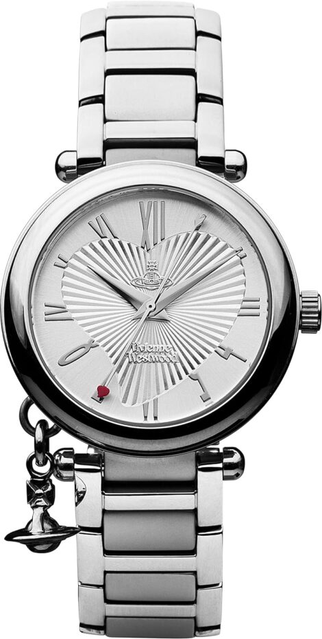 VWestwood Women’s Orb Watch: Silver Dial, Analog Display, and Steel Bracelet (Quartz movement)