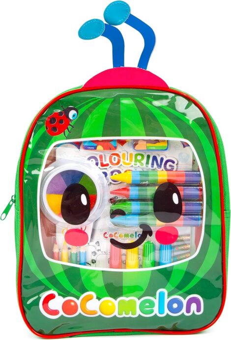 CocoArts Pack: Compact travel backpack with coloring book and activity packs for children.