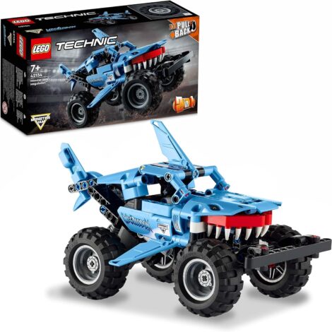 LEGO Technic Megalodon Monster Jam, 2-in-1 Shark Truck & Racer Toy, 2022, for Kids 7+.