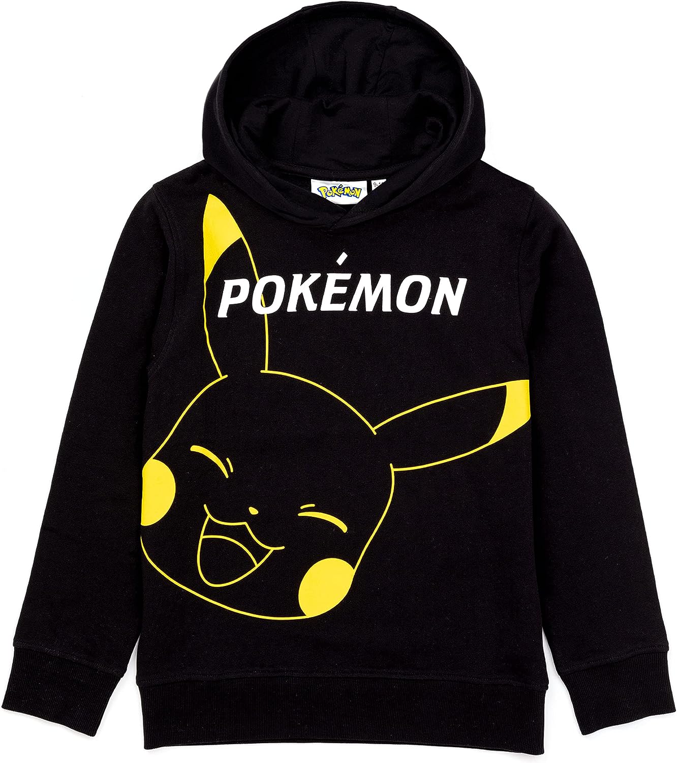 Pokemon Hoodie For Boys and Girls | Kids Game Pikachu Face Black Jumper Pullover | Clothing Gamer Merchandise