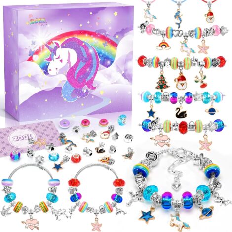 ZOOI Unicorn Jewelry Making Kit: Arts and Crafts for Girls, Ages 5-13. Perfect Easter Gift!