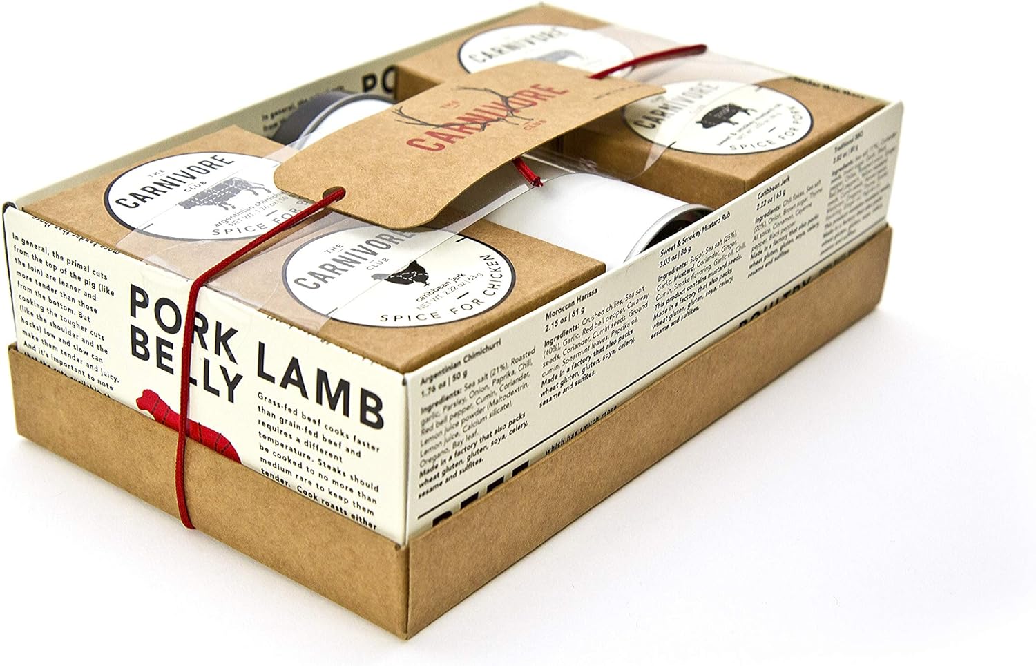 eat.art Barbecue Carnivore Club - 5 Meat Spice Selection Box Versatile BBQ Blend in Shaker - Perfect Meat Hamper Addition - Unusual Food Cooking Gifts Tasty BBQ Or Roast Dinners - Barbecue Grill Rubs