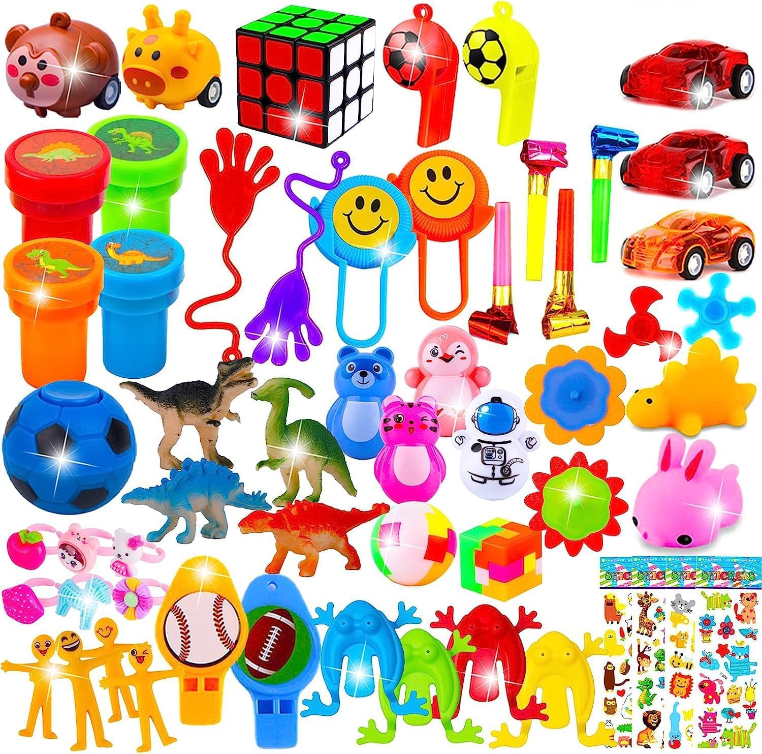 Party Bag Fillers for Kids - Kids Party Favors Pack Goodie Bags Stocking Fillers - Assorted Toys Gift Presents for Boys Girls Birthday Game Prizes Classroom Rewards