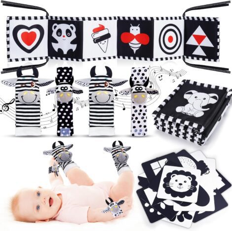 HappyKidsClub Sensory Toys for Newborns, Baby Gifts, 0-6 Months Baby Toys