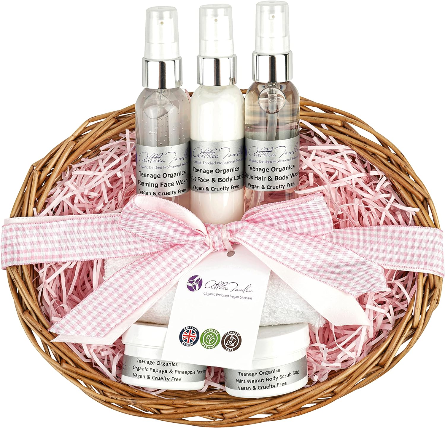 Organic teenage girls gifts, vegan teenage pamper gift sets, teenage skin care sets, Birthday gifts for teenage girls, face wash for spots and acne prone skin