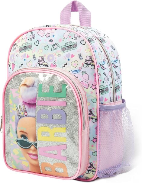 Pink Rainbow Barbie Girls Backpack