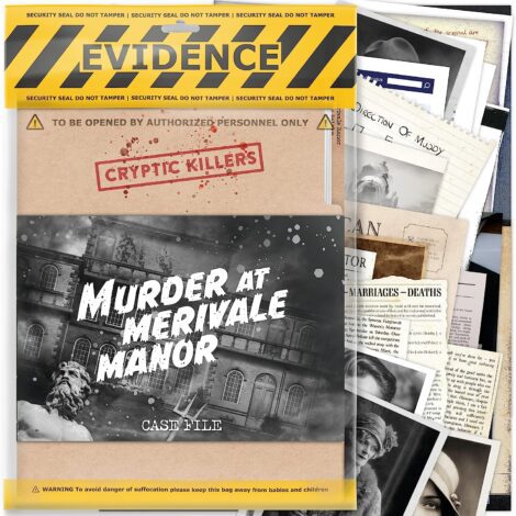 Murder at Merivale Manor: Cryptic Killers Unsolved Mystery Game for Individuals, Date Nights & Party Games