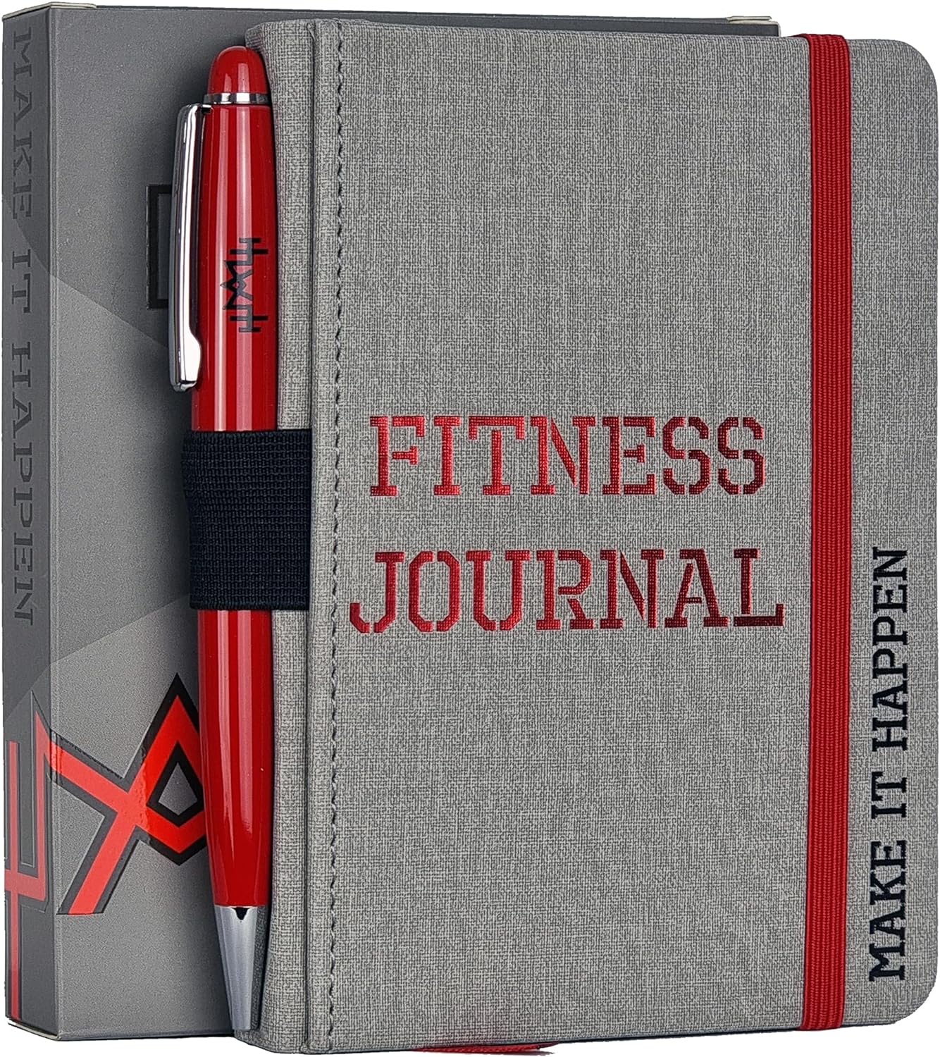 MaLetics – A6 Pocket Fitness Journal – Set 15 Goals, Track 93 Workouts, Measure Progress & Log 24 Personal Records – Sweatproof Design, Daily Planner & Exercise Log Book For Men & Women