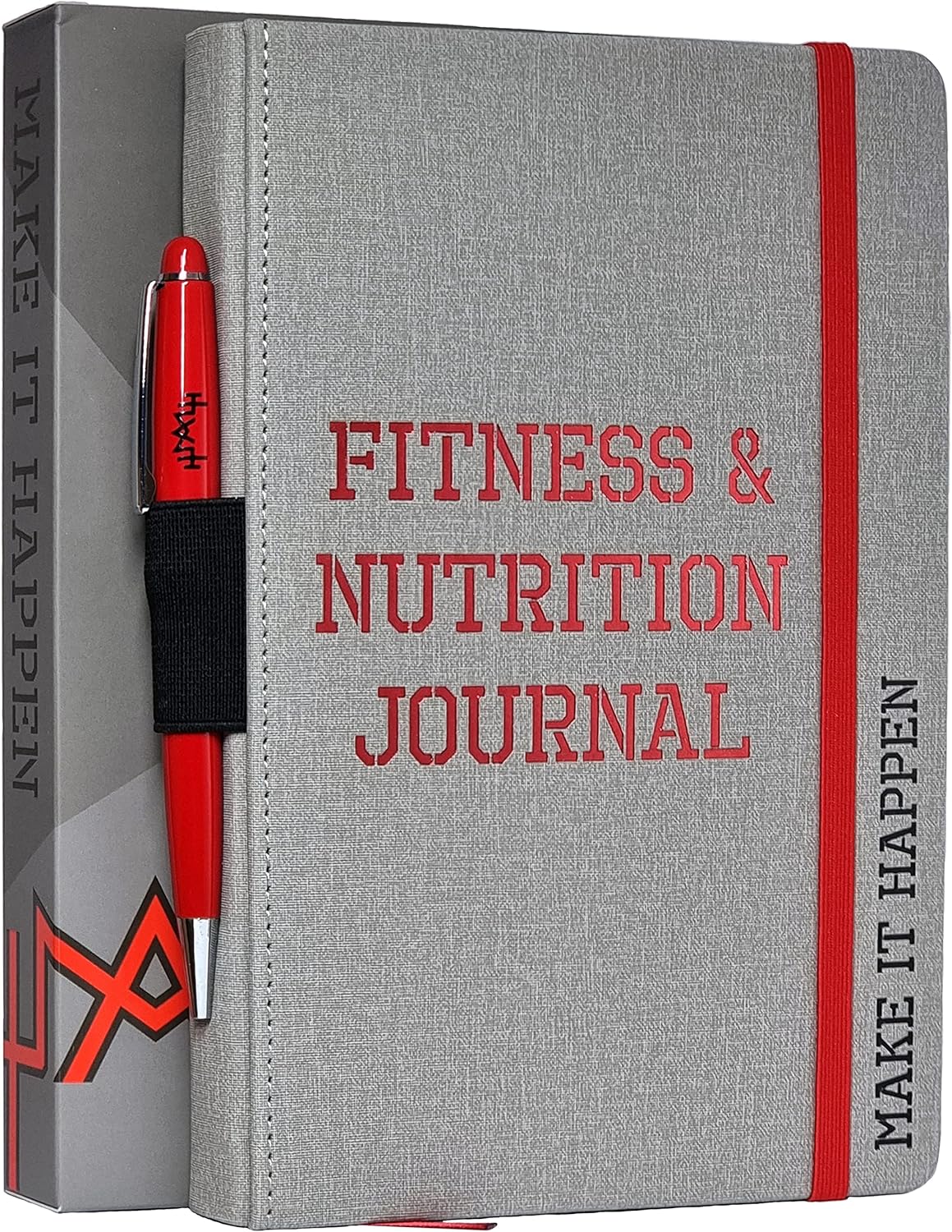MaLetics – A5 Premium Fitness & Nutrition Journal Planner Daily Exercise Log Book For Men & Women – Set 13 Goals, Track 124 Workouts, Daily Calories, Measure Progress & Log 84 Personal Records
