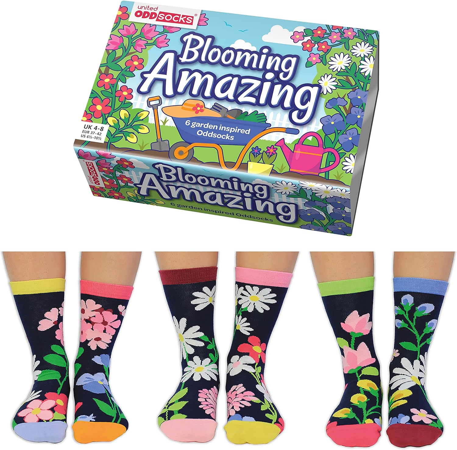 United Oddsocks Blooming Amazing Floral Themed Oddsocks