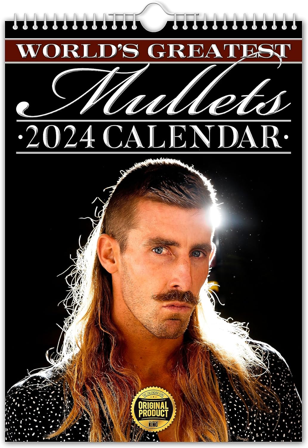 World’s Greatest Mullets - 2024 Wall Calendar // Funny/Quirky/Christmas/Birthday/Gift Idea/Present/Novelty/Humour/Secret Santa/Year Planner/Office Gift