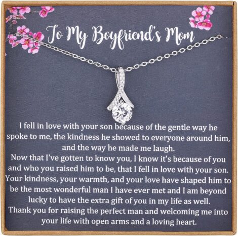 Universal Boyfriend’s Mom Necklace – 925 Sterling Silver, Gift for Boyfriend’s Mom