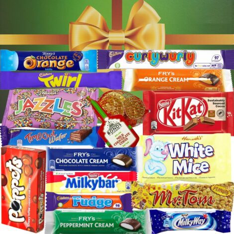 Choc-A-Box: Retro Chocolate Gift Hamper with Irresistible Bars for all.