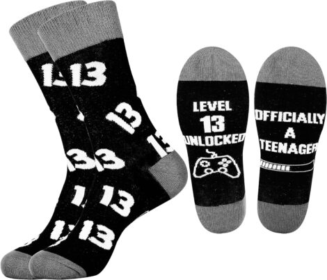 Belloxis Birthday Grip Socks – Gifts for Boys, Men, Friends, Boyfriend, Son (10th, 12th, 13th, 18th)