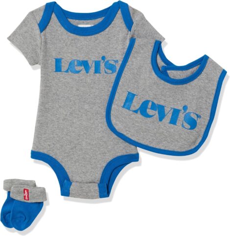 Levi’s Kids New Logo Baby Set – Hat, Bodysuit, Booties (3pc)