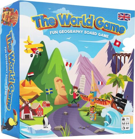Geogame – Educational board game for all ages, ideal gift for teens, promoting world knowledge.