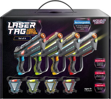 Rechargeable Laser Tag Set: Fun Gift for Ages 8+ – Gun, Vest Sensors – Boys & Girls Outdoor Group Game.