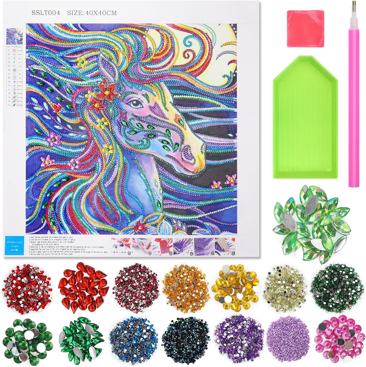 Horse Gifts for Girls Age 9 10 11 12 13, DIY Diamond Painting Kits with Diamond Draw Special Tools for 8-10 Years Old Girls Kids Boys | Arts and Crafts for Kids | Presents for Birthday & Christmas