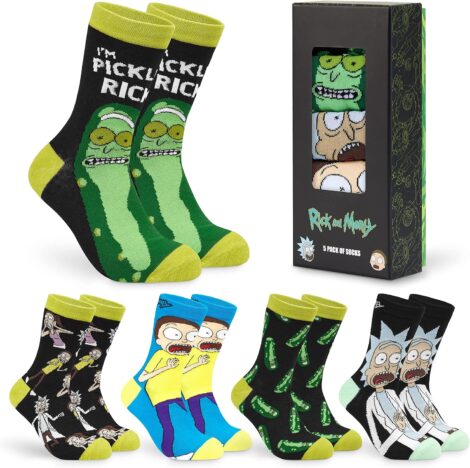 5-pack of breathable crew socks for men/teenagers, perfect gift for him.