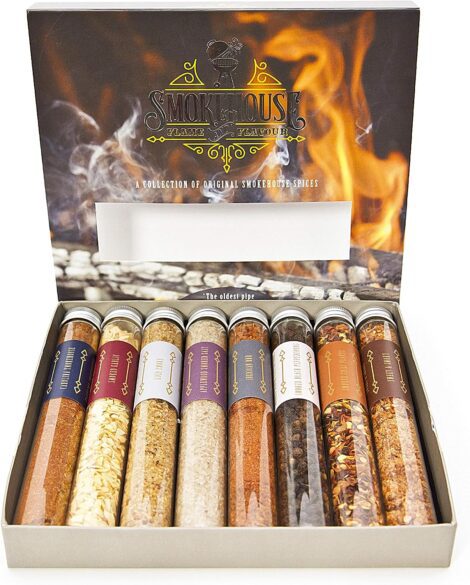 Barbecue Smokehouse BBQ Rub Set – 8 Unique Smoked Spice Selection Box – Father’s Day Cooking Gifts.