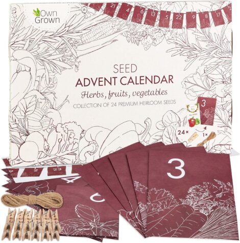 2023 Adults Garden Advent Calendar: Seeds for Beautiful Gardens, Fruits, and Vegetables – OwnGrown