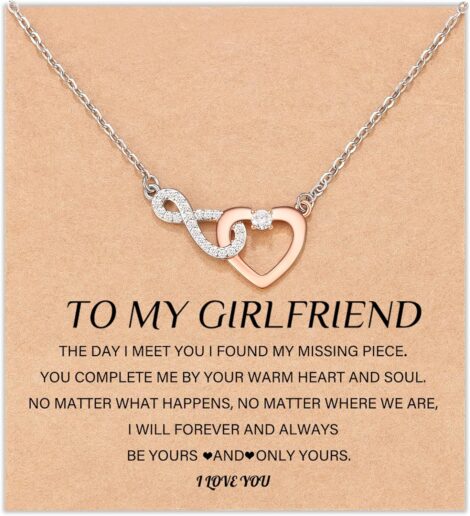 Aunis Infinity Heart Necklace: Perfect Valentine’s or Mother’s Day Gift from Daughter/Son.