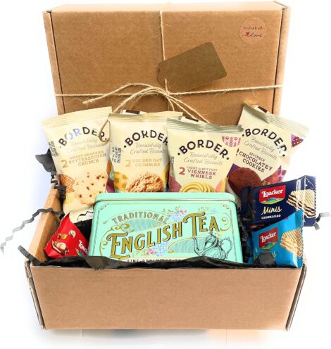 AST GIFTS Tea Gift Set – Ideal Afternoon Tea Hamper for All Occasions, with English Teabags, Biscuits & Wafers.