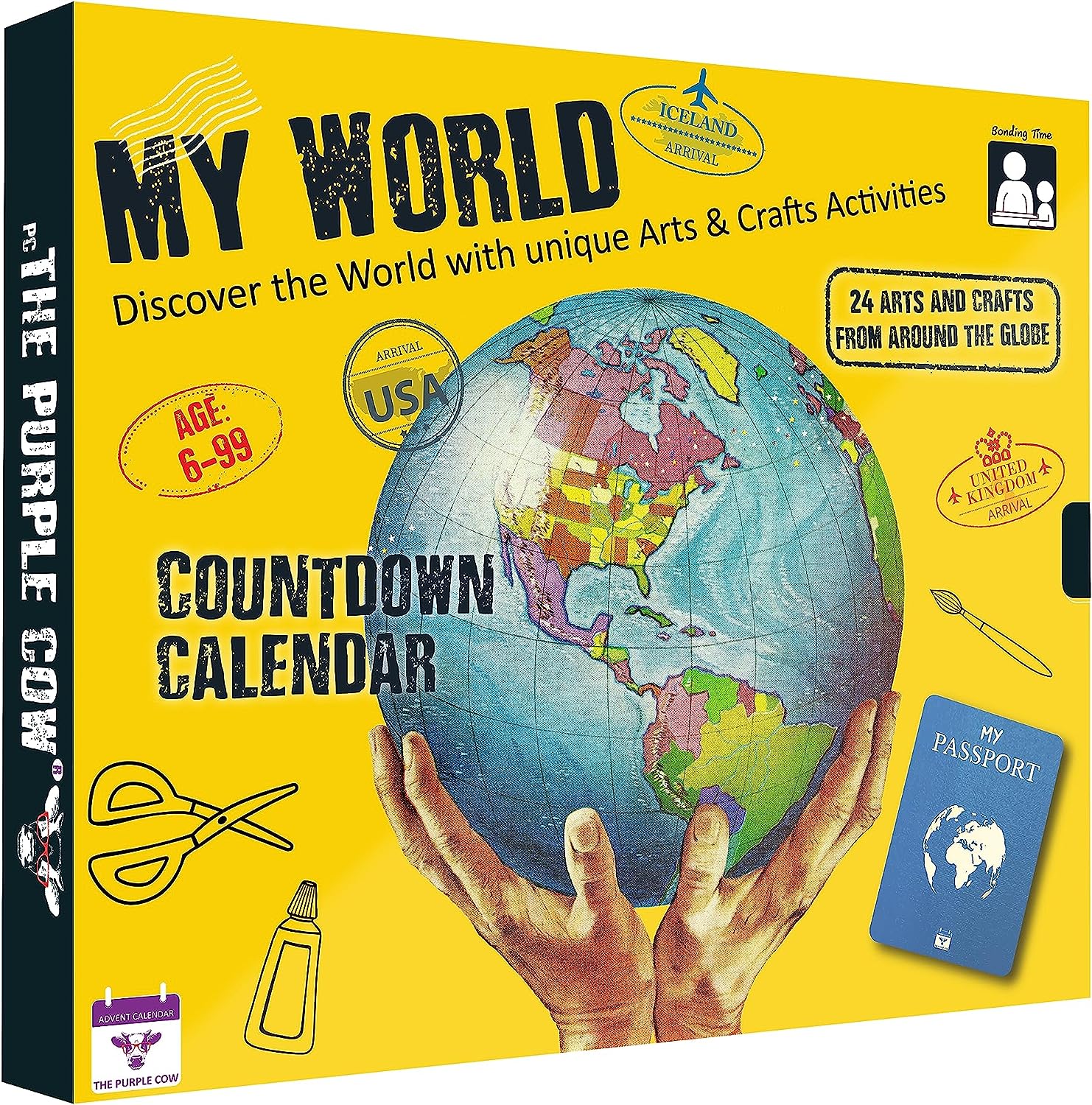 My World Advent Calendar 2023 “Visit” 24 countries and come back just in time for Christmas day! Explore different cultures, create your original Arts & Crafts gift from each country!Ages 9+