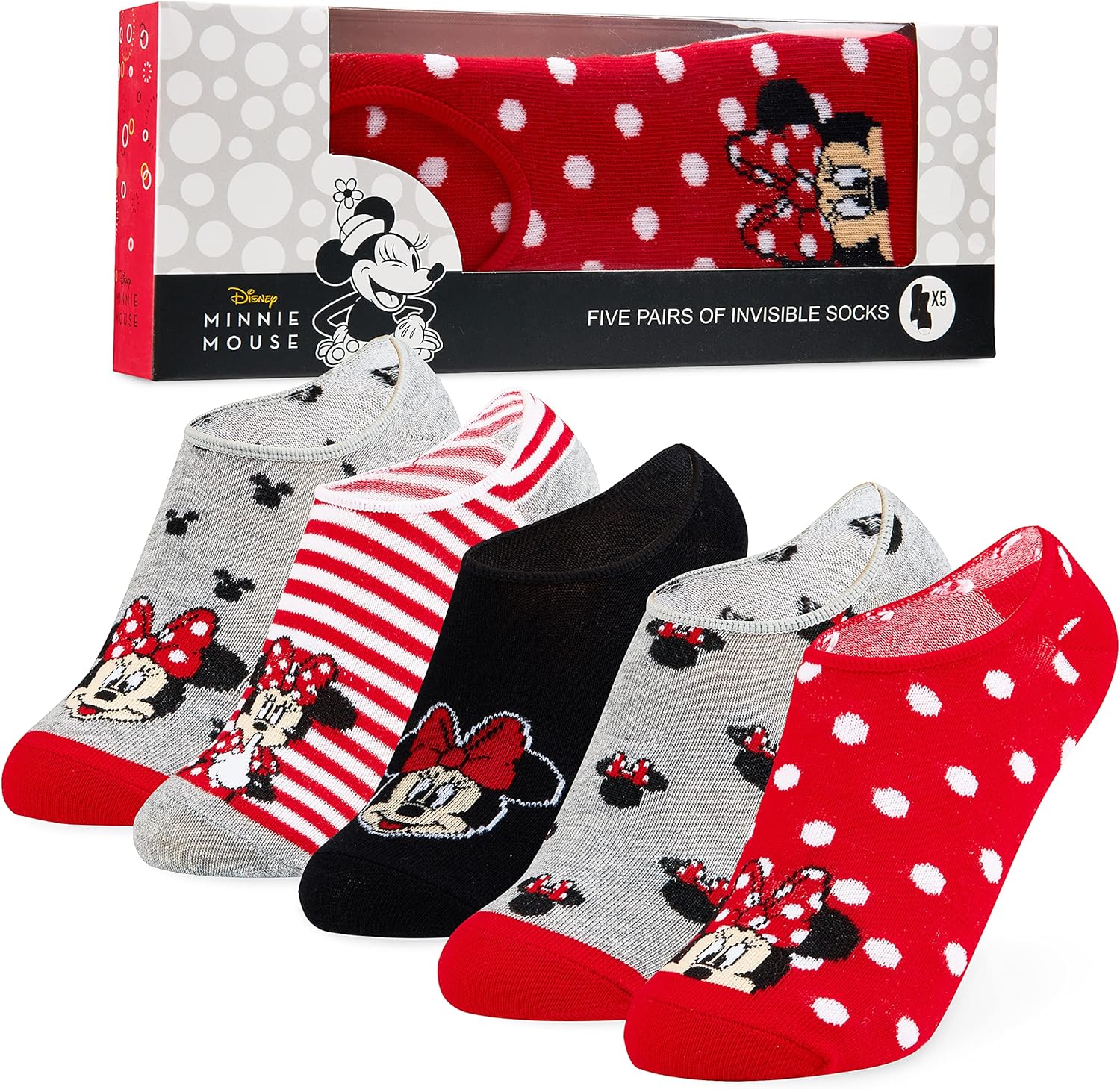 Disney Stitch Socks Women and Teenagers Ankle Socks No Show Socks Women Minnie Mickey Marie Multi Pack 5 Pairs One Size 4-7 Trainer Socks Stitch Gifts