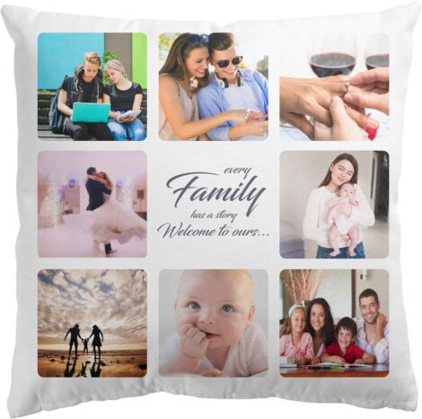 16×16 Single-sided Print Custom Photo Pillow Cover – Personalized Sofa Home Décor Gift.