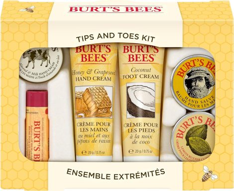 Burt’s Bees Travel Size Tips and Toes Kit: Natural Products in Gift Box